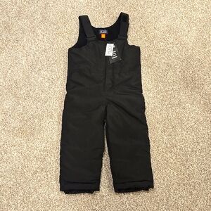 3T NWT Children's Place Black Snow Bibs